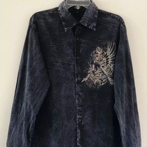 Mission Mens Long Sleeve Black Shirt Large